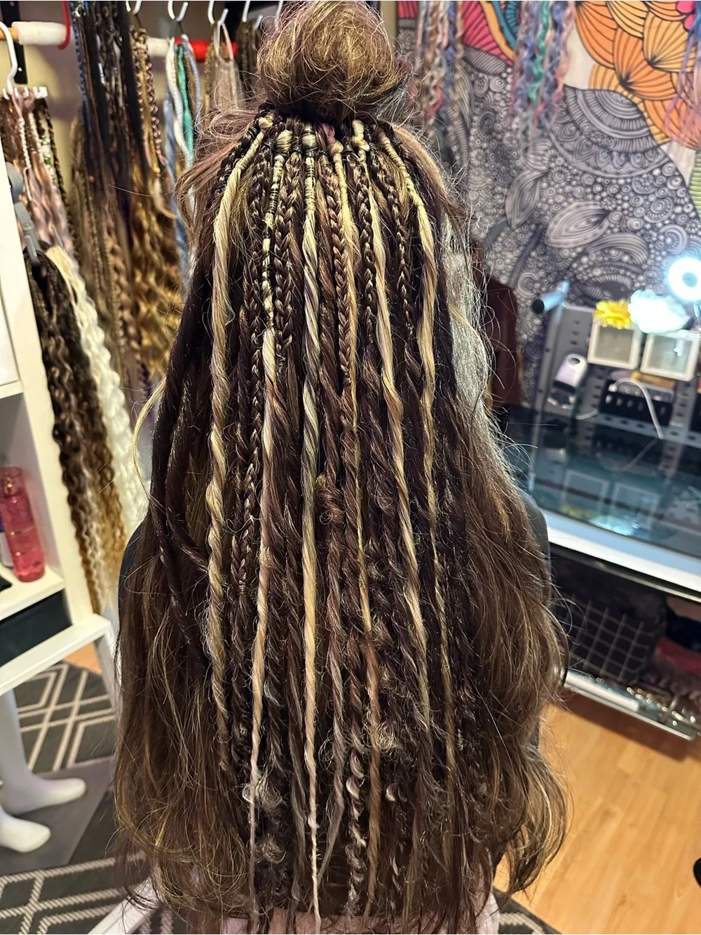 Boho Mixed Braids Hair Extensions - Brown & Blonde